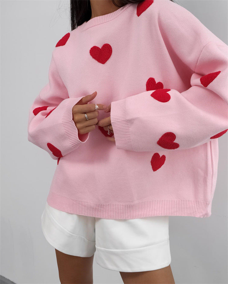 Lyana paris- long sleeve heart shaped sweater