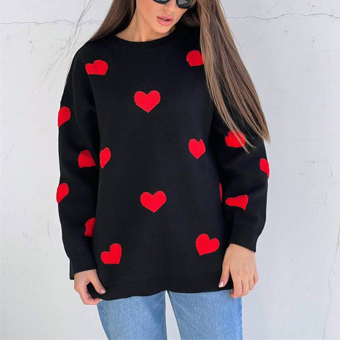 Lyana paris- long sleeve heart shaped sweater