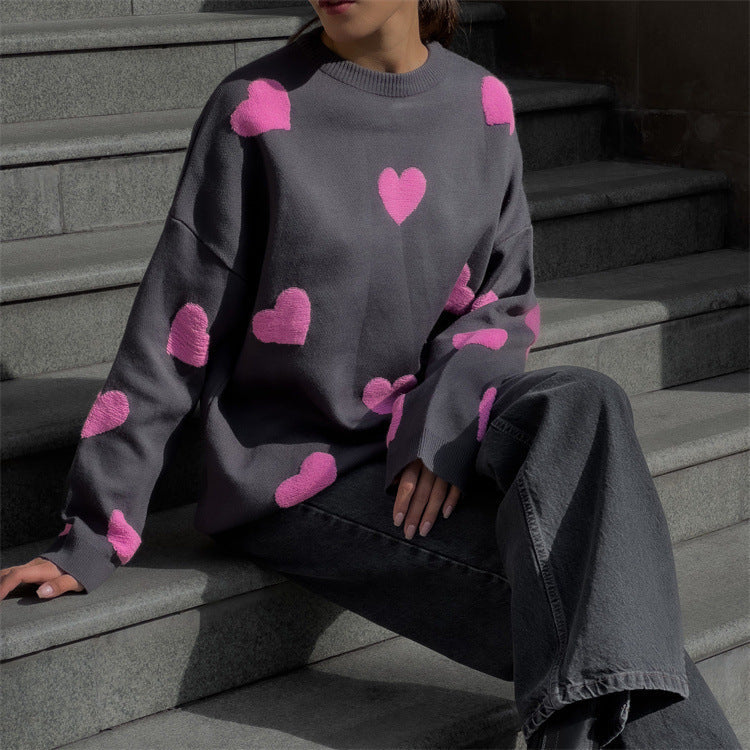 Lyana paris- long sleeve heart shaped sweater